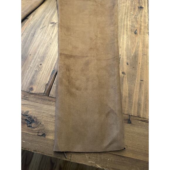 Zara Women’s Vegan Faux Suede Straight Leg Pants Size XL Ankle Zip Slacks - Picture 11 of 15